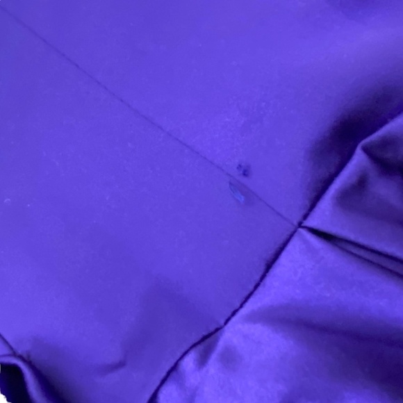 Light in the box formal cocktail satin blue dress size 2-4 US flare - Picture 8 of 14